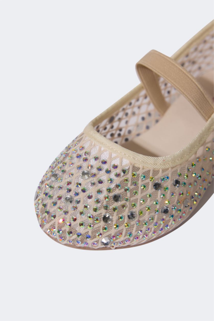 GIRLS & TEENS Beige Girl Ballerina Flat Shoes