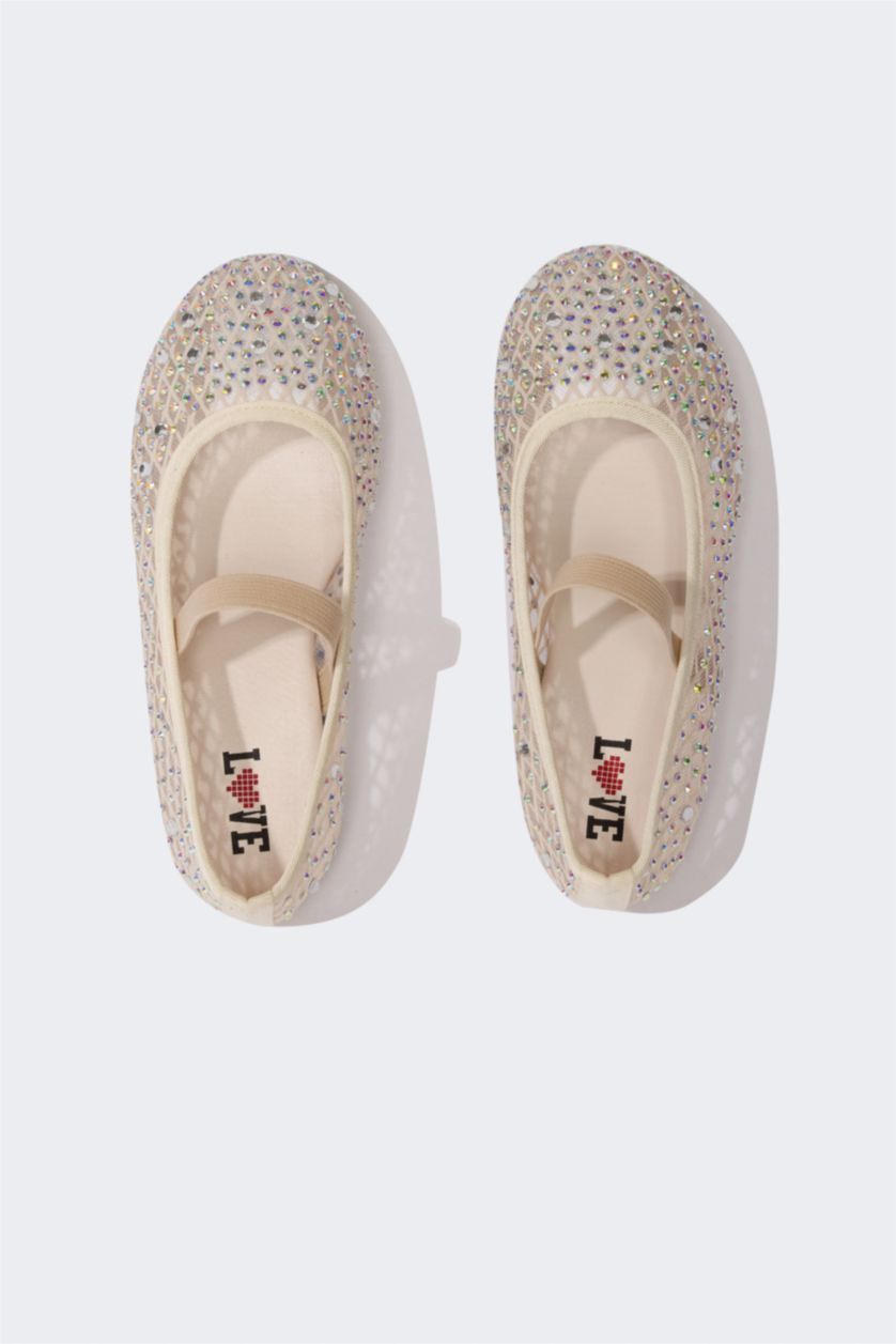 GIRLS & TEENS Beige Girl Ballerina Flat Shoes