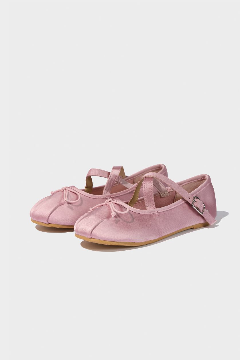 GIRLS & TEENS Pink Girl Bowknot Ballerina Flat Shoes