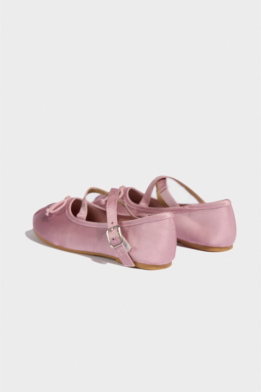 GIRLS & TEENS Pink Girl Bowknot Ballerina Flat Shoes