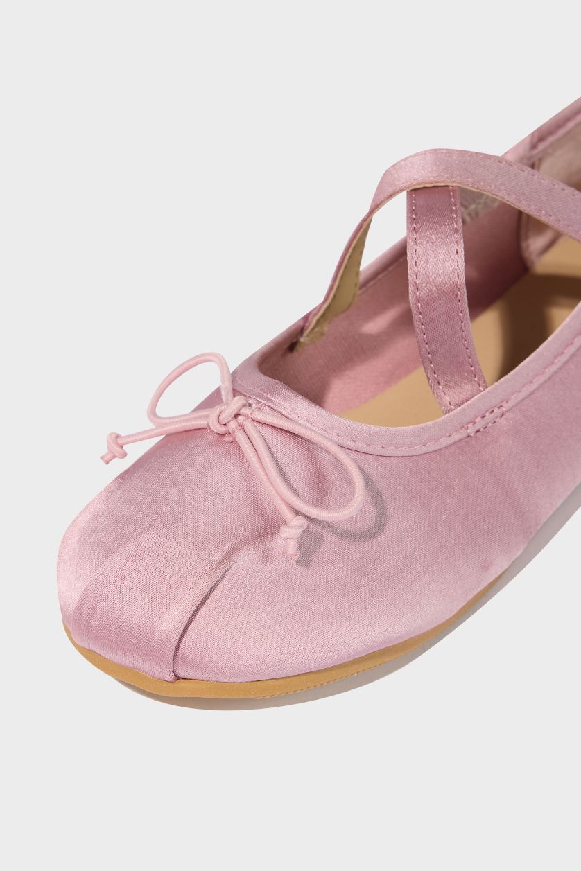 GIRLS & TEENS Pink Girl Bowknot Ballerina Flat Shoes