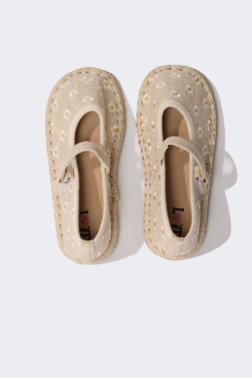 بنات بيج حذاء اسبادريل بنات بكعب مسطح