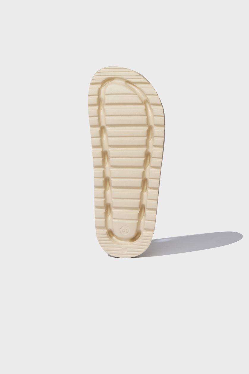 Woman Beige Woman Flat Sole Eva Slippers