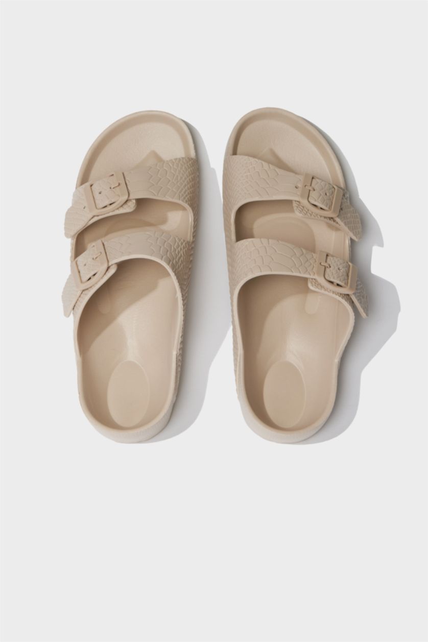 Kadın Mint Melanj Kadın Düz Taban Eva Terlik