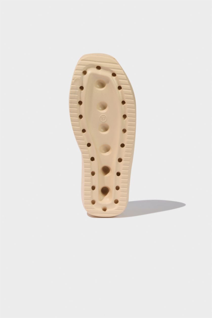 WOMAN Beige Woman Flat Sole Eva Slippers