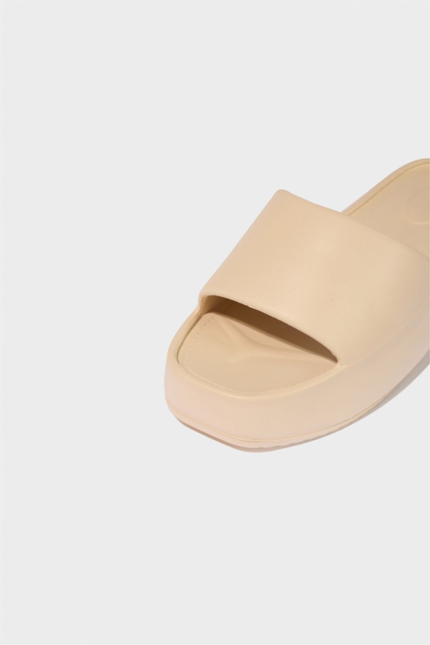 WOMAN Beige Woman Flat Sole Eva Slippers