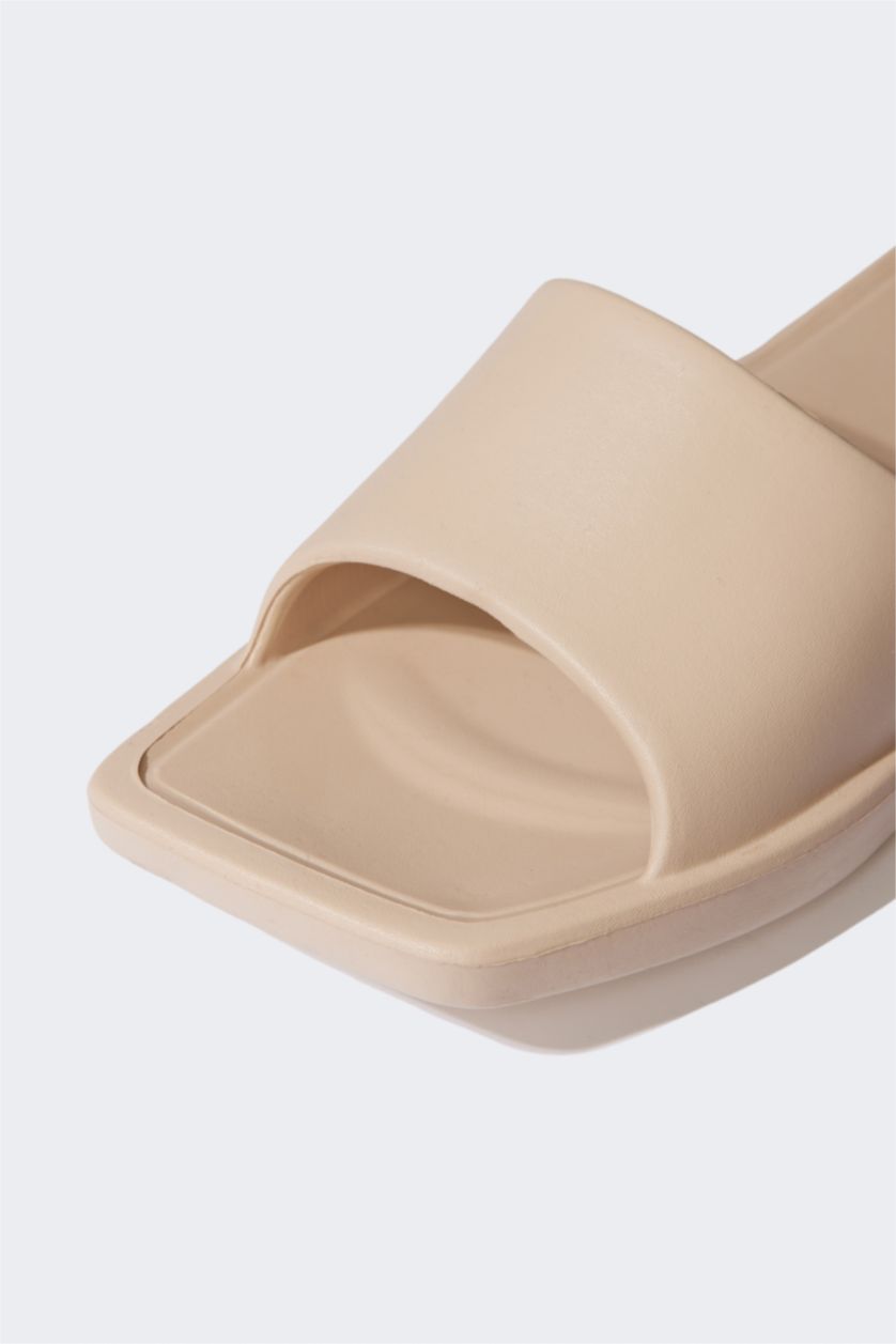 Kadın Bej Kadın Düz Taban Eva Terlik