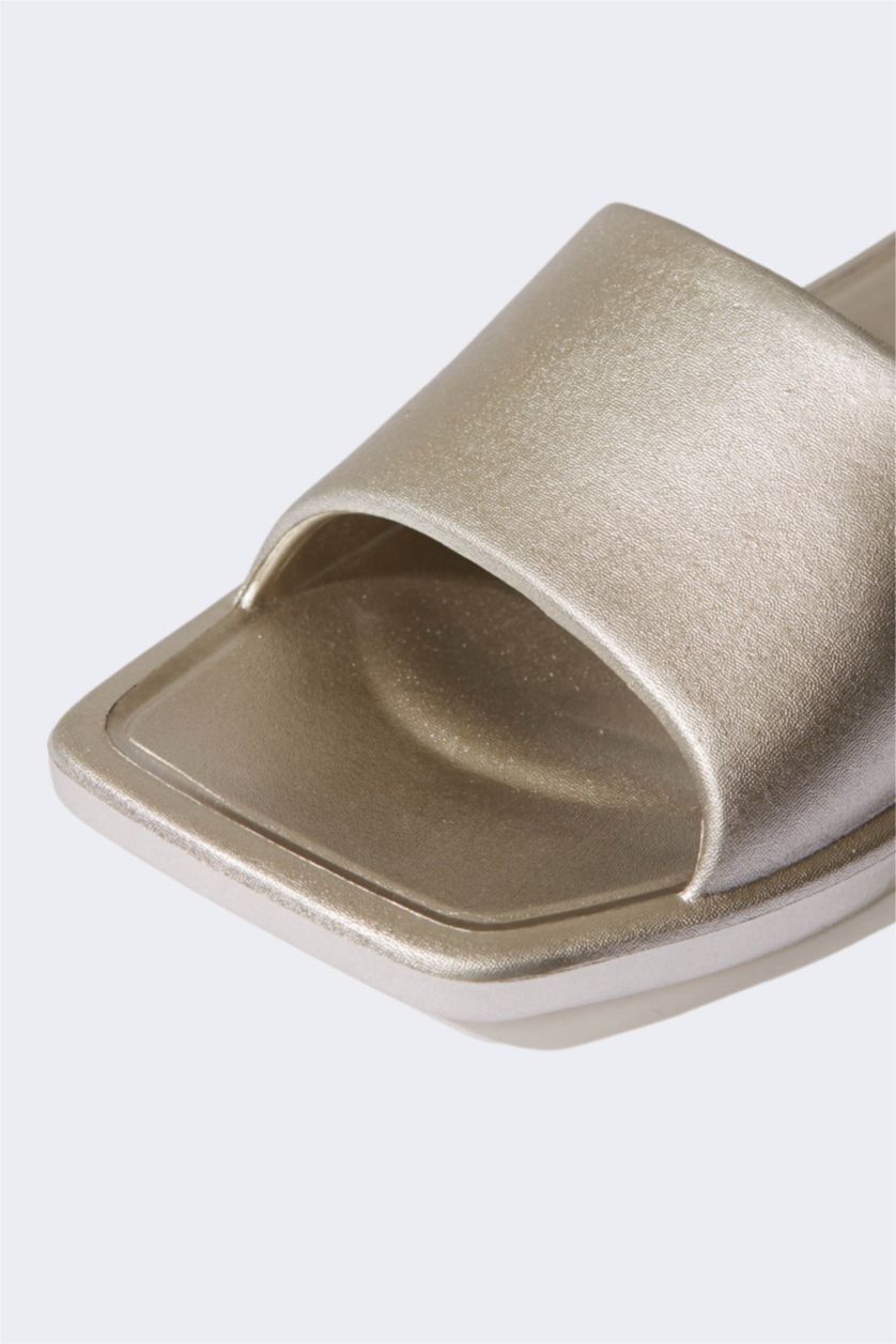 Woman Altın Woman Flat Sole Eva Slippers