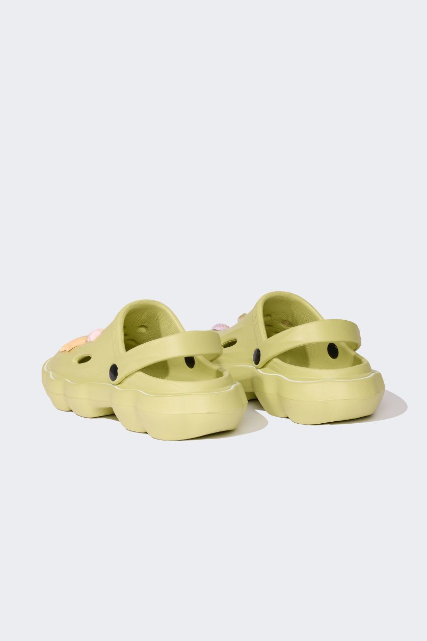 Kadın Yeşil Kadın Düz Taban Eva Sandalet