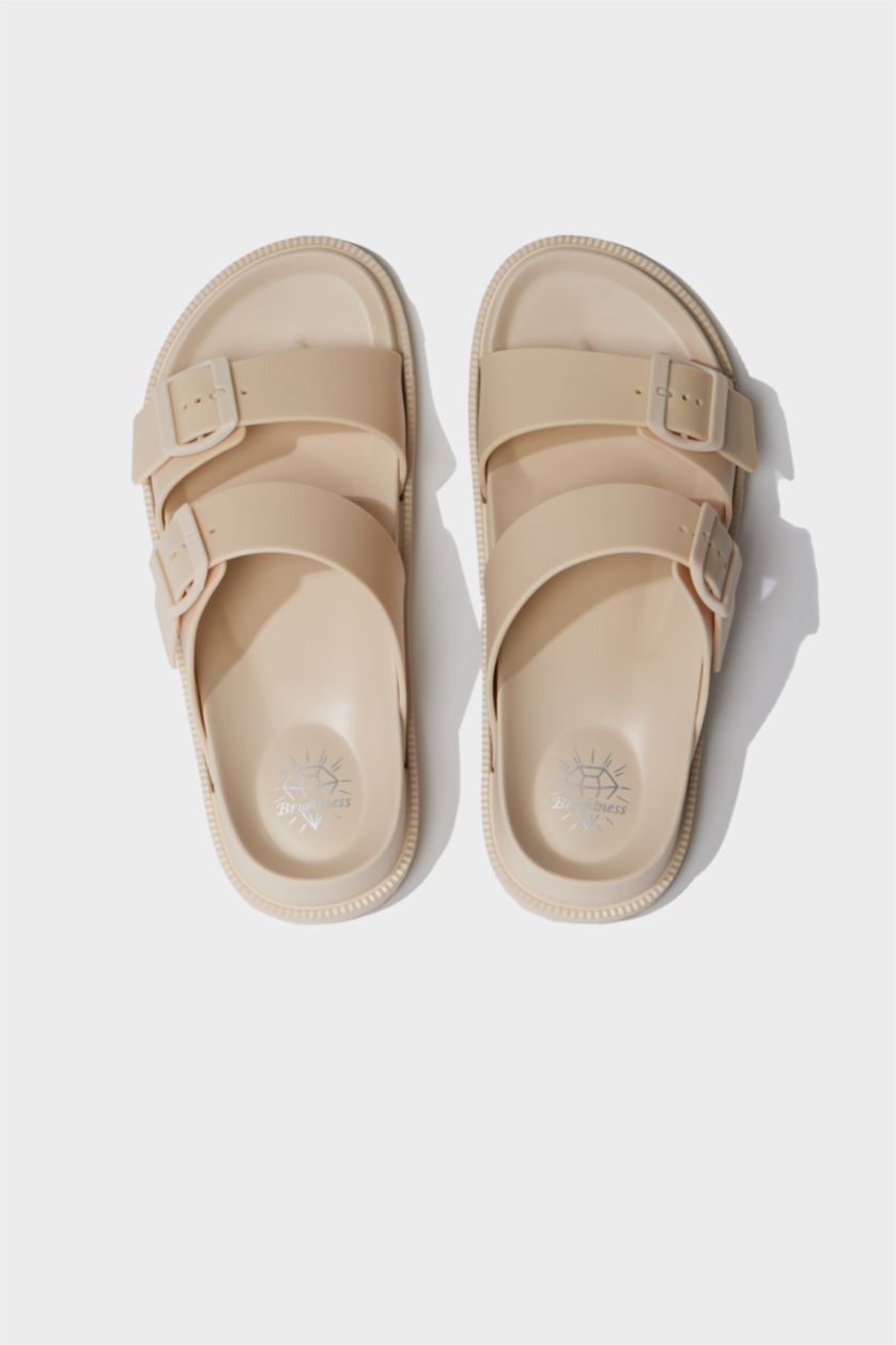 Kadın Bej Kadın Düz Taban Terlik