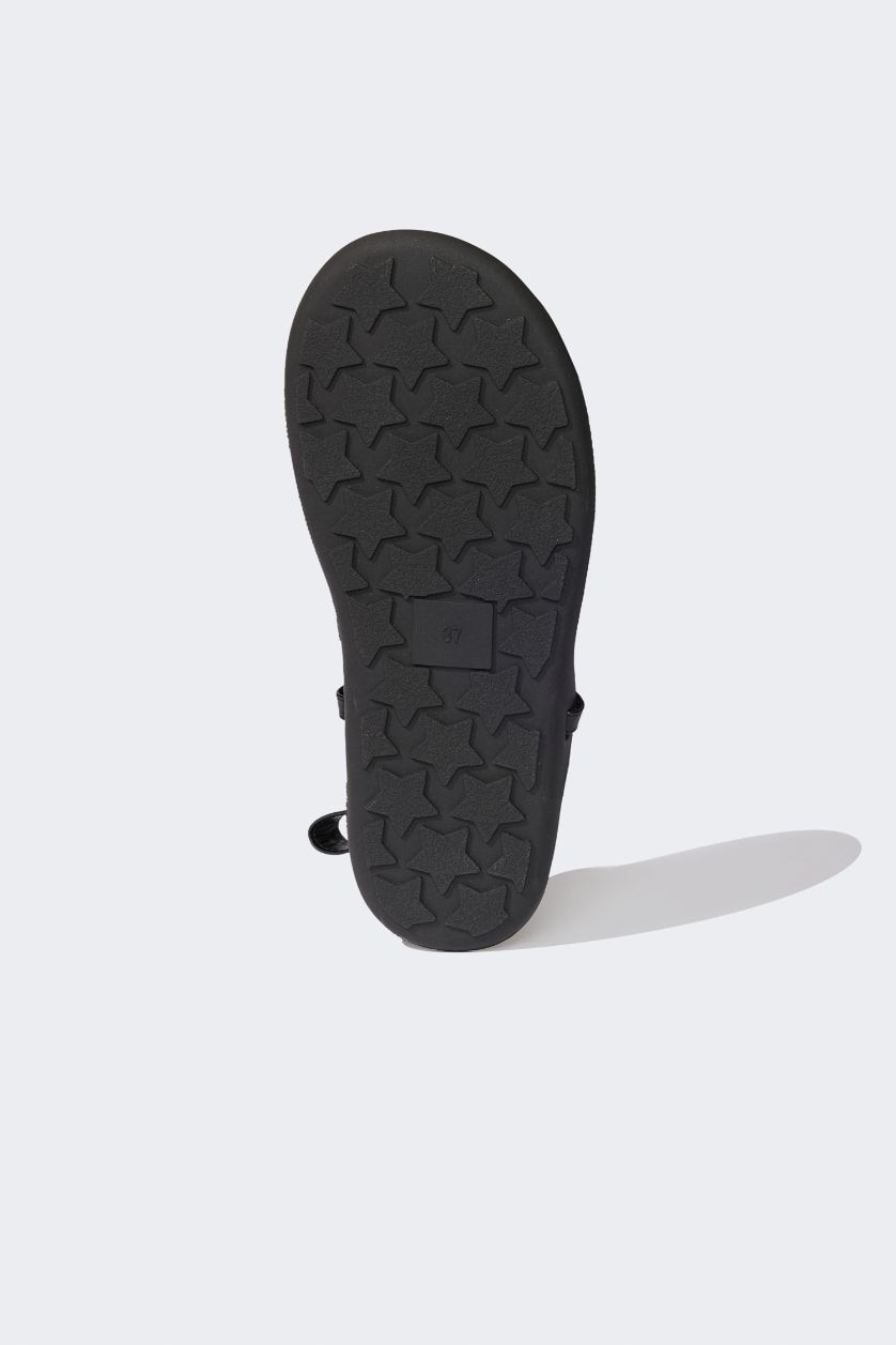 نساء أحمر صندل بكعب مسطح