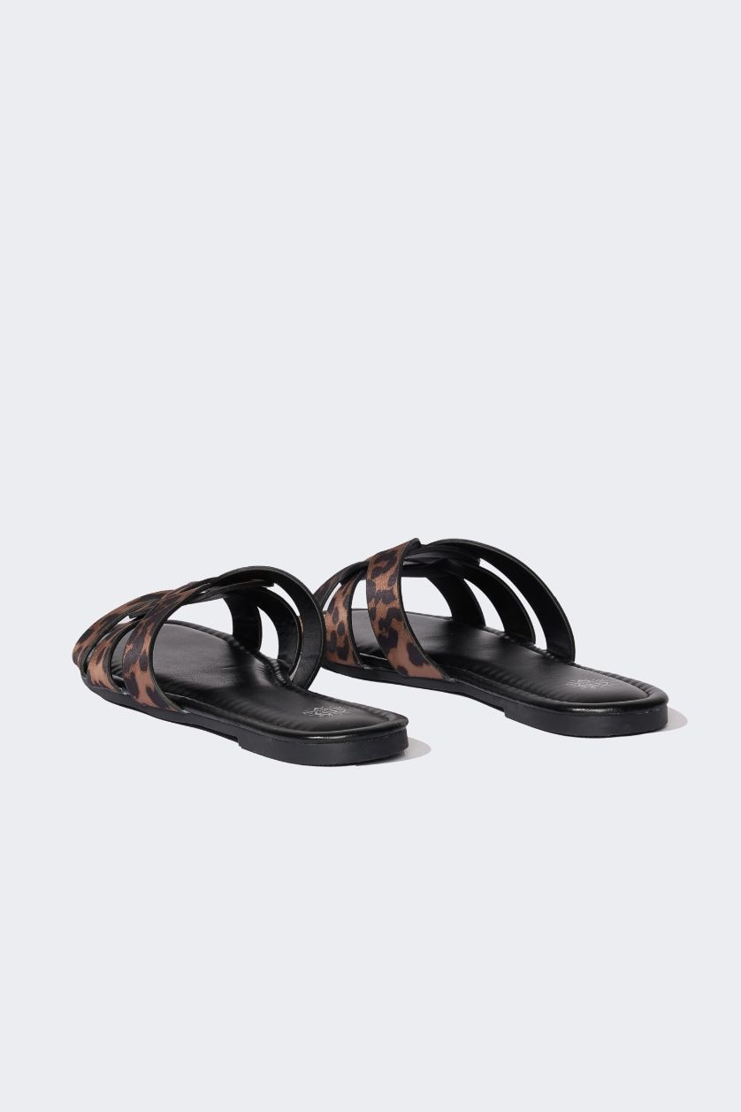 Kadın Siyah Kadın Düz Taban Suni Deri Terlik