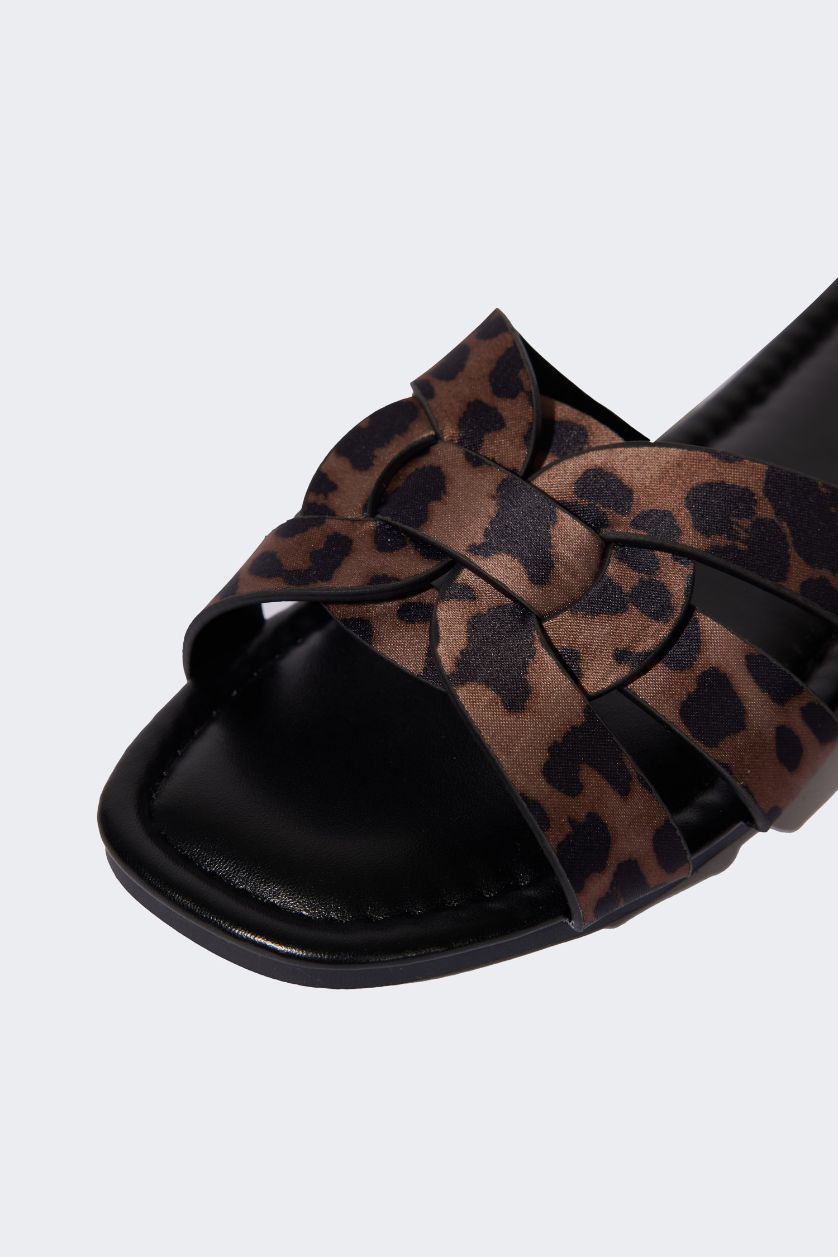 Kadın Siyah Kadın Düz Taban Suni Deri Terlik