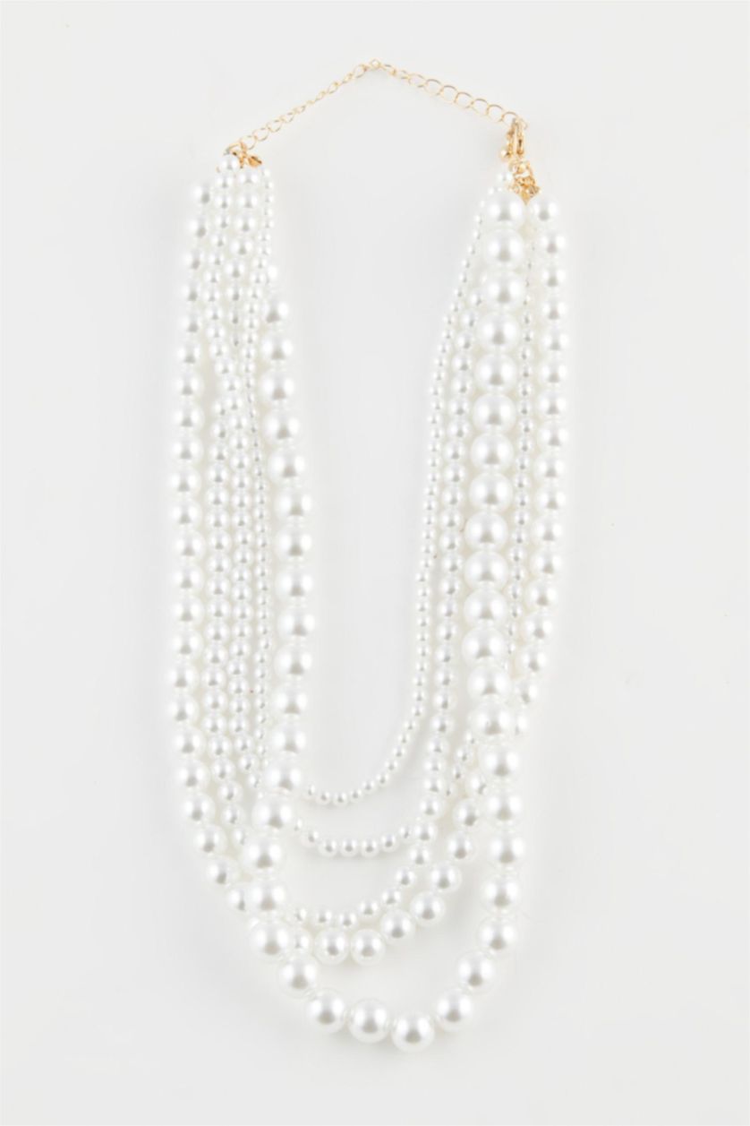 Women White 2 piece Necklace