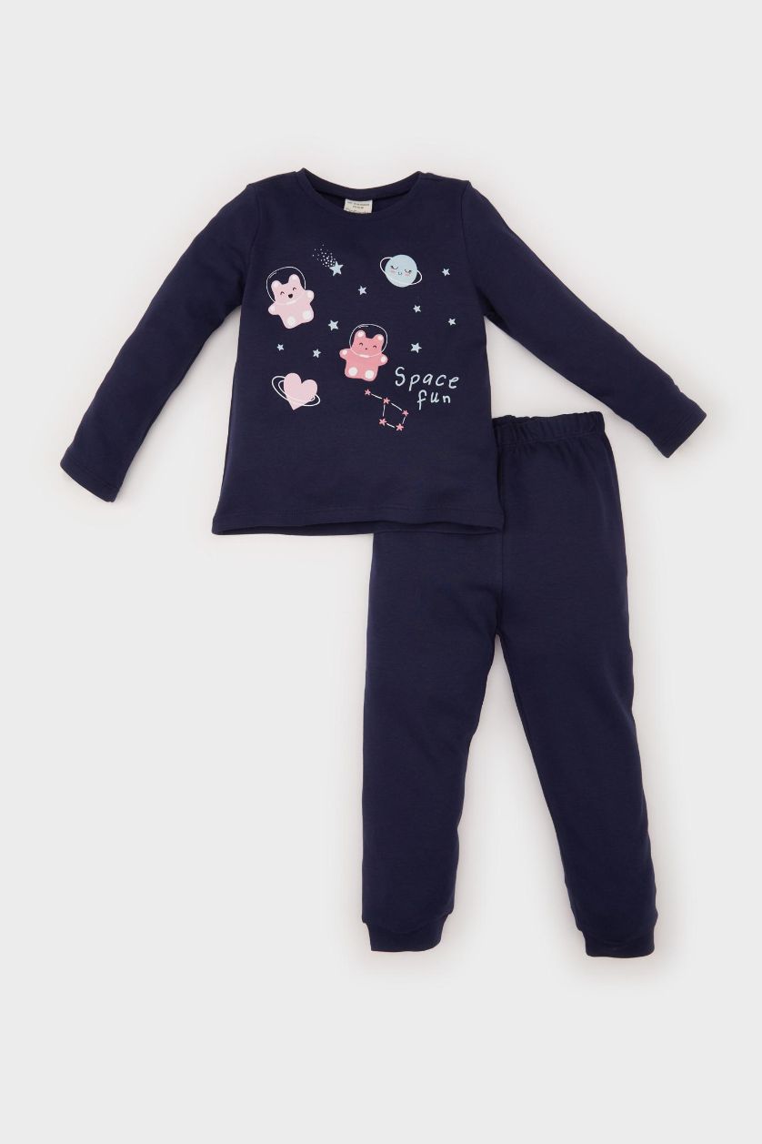 BÉBÉ FILLE Marin Ensemeble Pyjama à manches longues et pantalon pour bébé fille