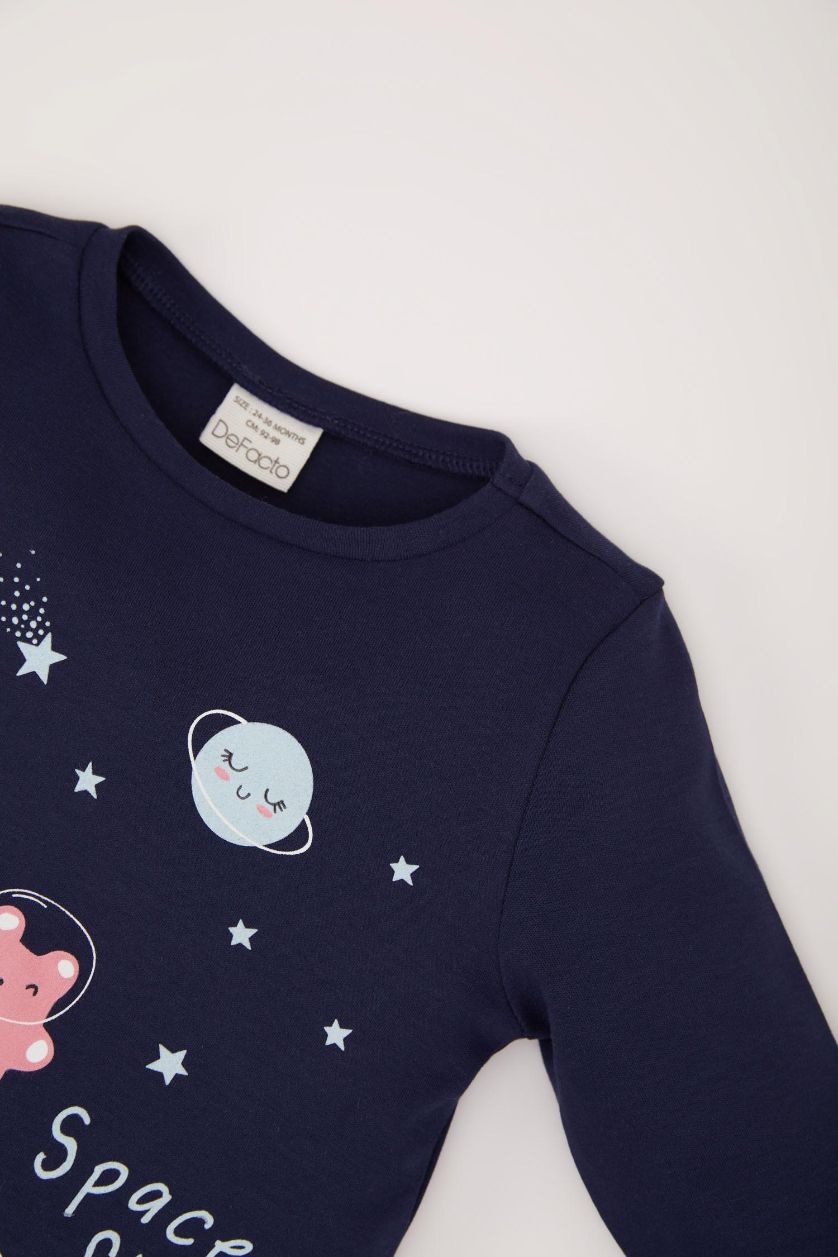 BÉBÉ FILLE Marin Ensemeble Pyjama à manches longues et pantalon pour bébé fille