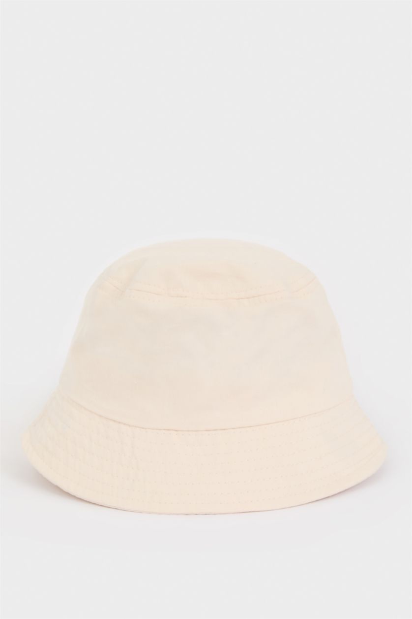 BABY BOY Beige Baby Boy Cotton Printed Hat