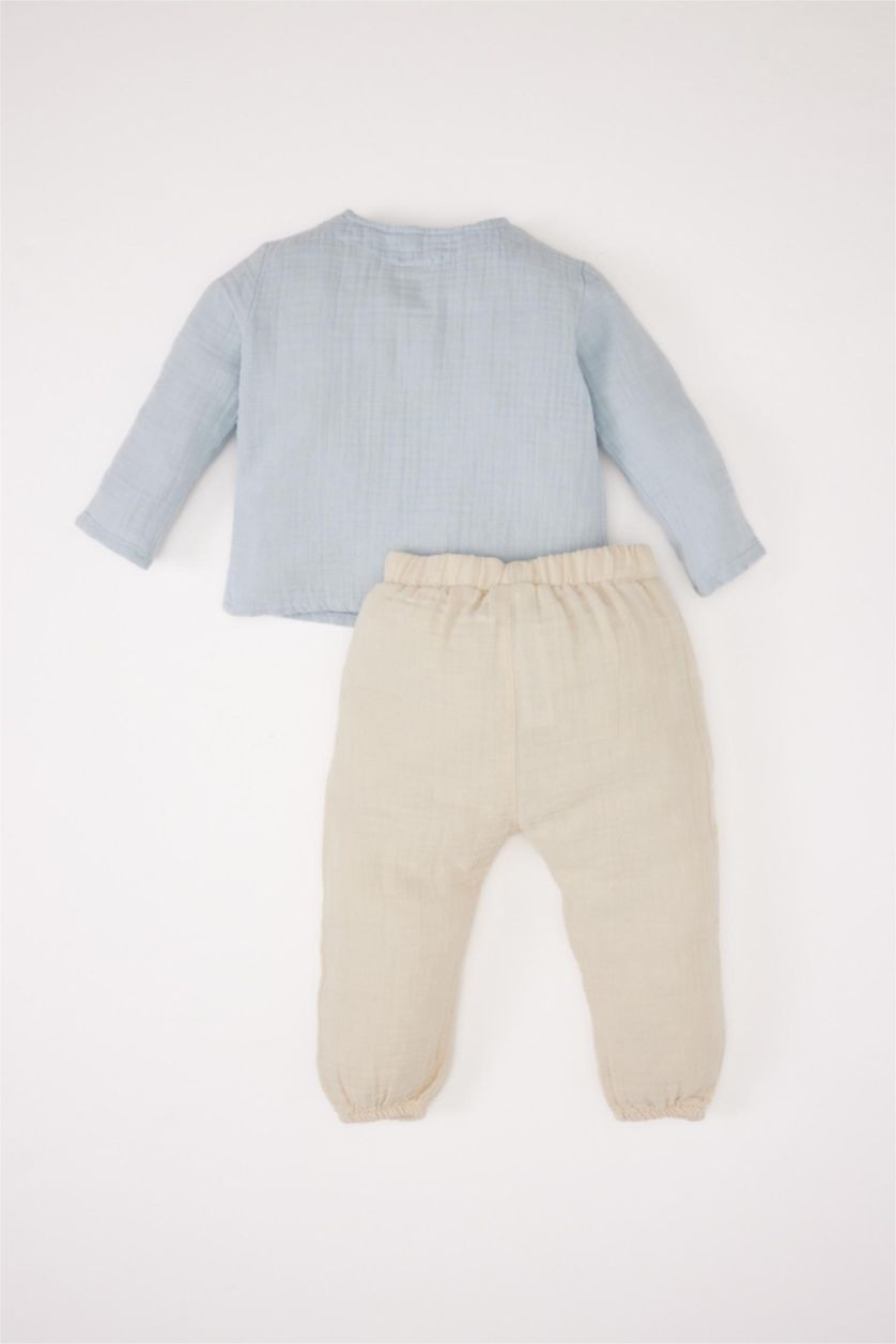 BÉBÉ GARÇON BLEU Clair Ensemble de Top à manches longues et pantalon pour bébé garçon