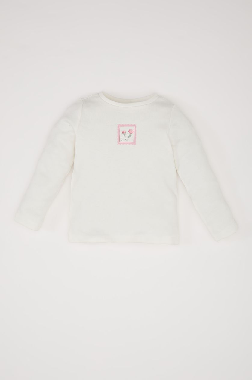 BABY GIRL Light Pink Baby Girl Floral T-Shirt Jumpsuit 2 Piece