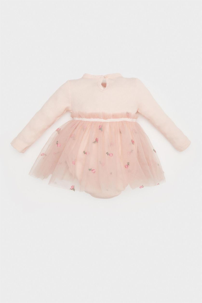 BÉBÉ FILLE Rose Clair Ensemble de Robe tutu brodée Collants et bandeau pour bébé fille