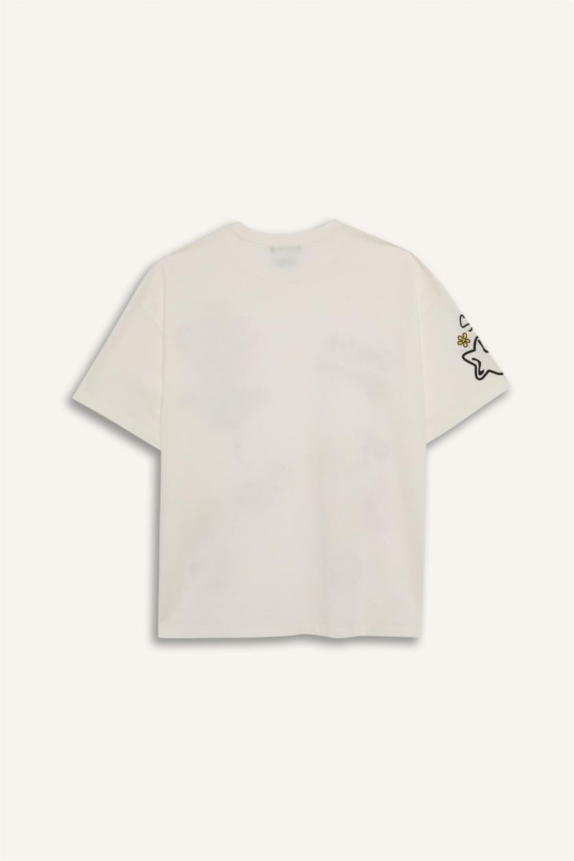 WOMAN White SpongeBob Oversize Printed Short Sleeve T-shirt