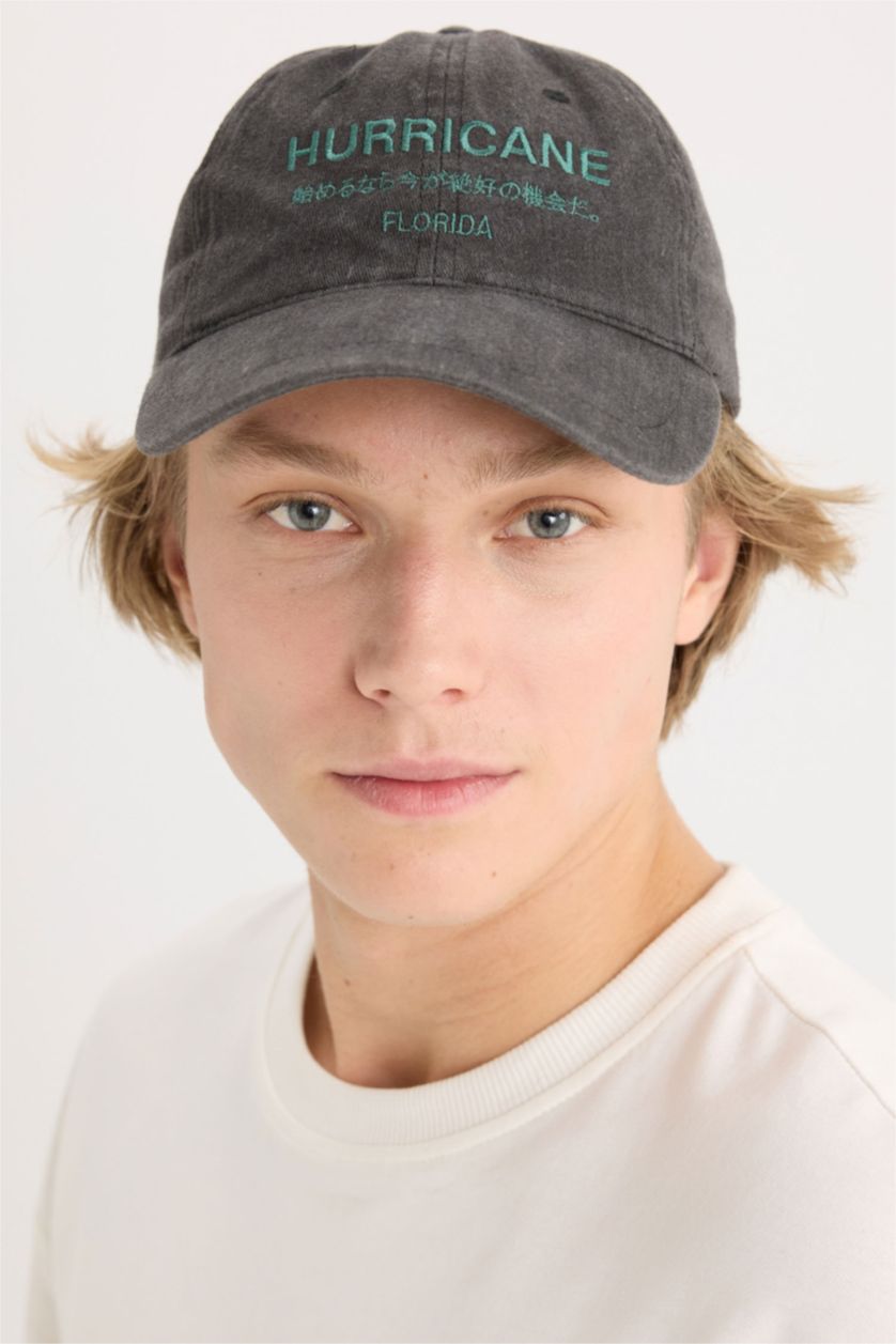 رجال رمادي قبعة بيسبول منسوج باتكيت