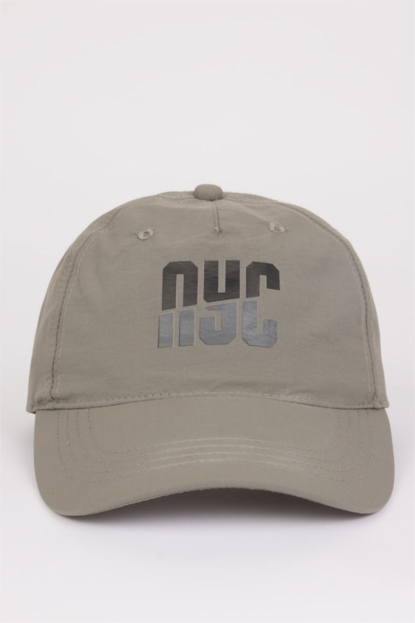 رجال رمادي قبعة كاسكيت بإتكيت مطبوعة للرجال