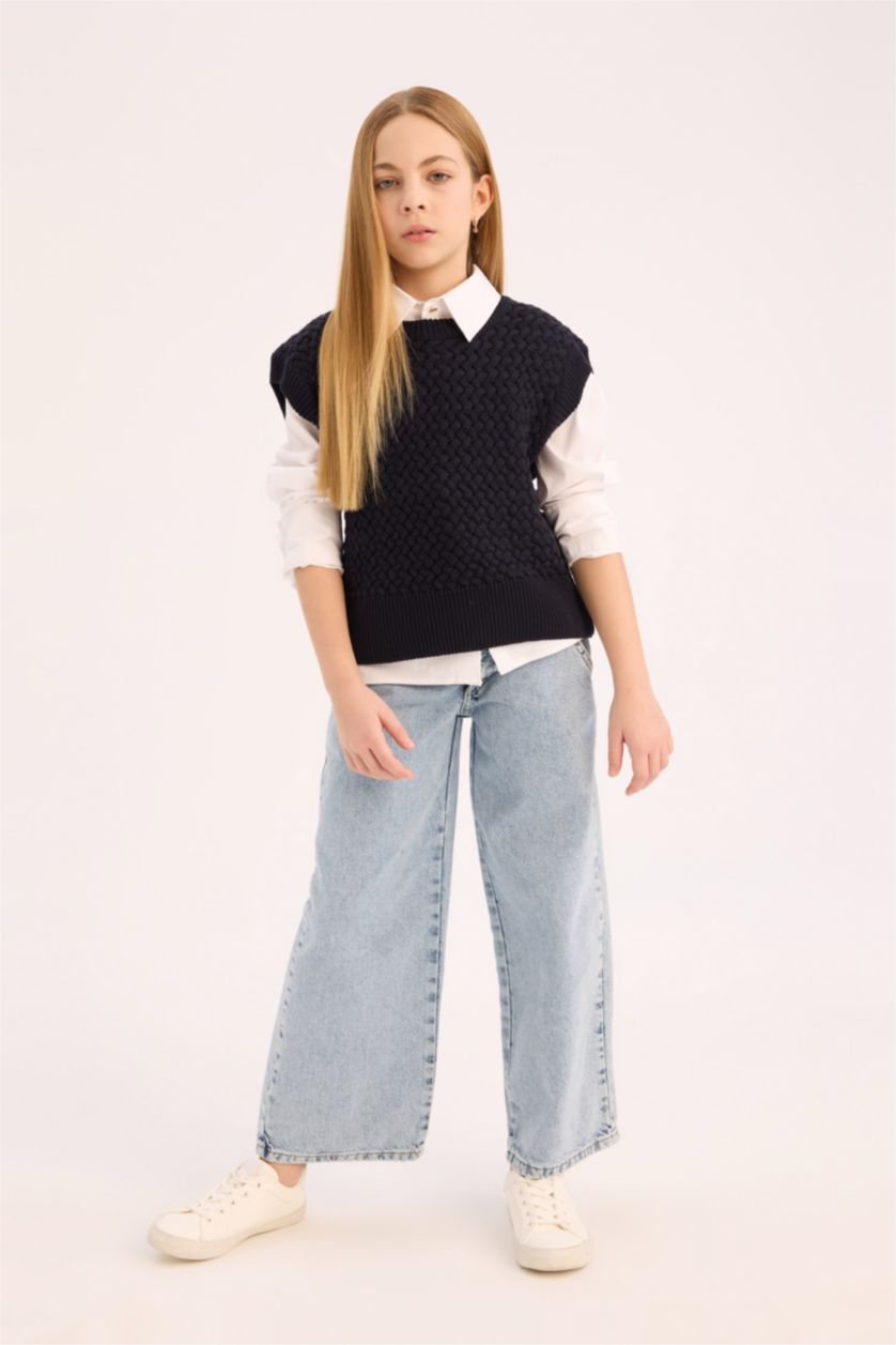 FILLES Marin Pull sans manches pour fille