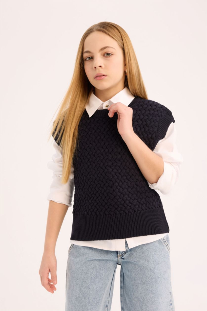 FILLES Marin Pull sans manches pour fille
