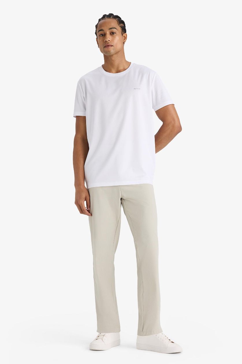 HOMME Beige Clair Pantalon slim fit à jambes droites de DeFactoFit