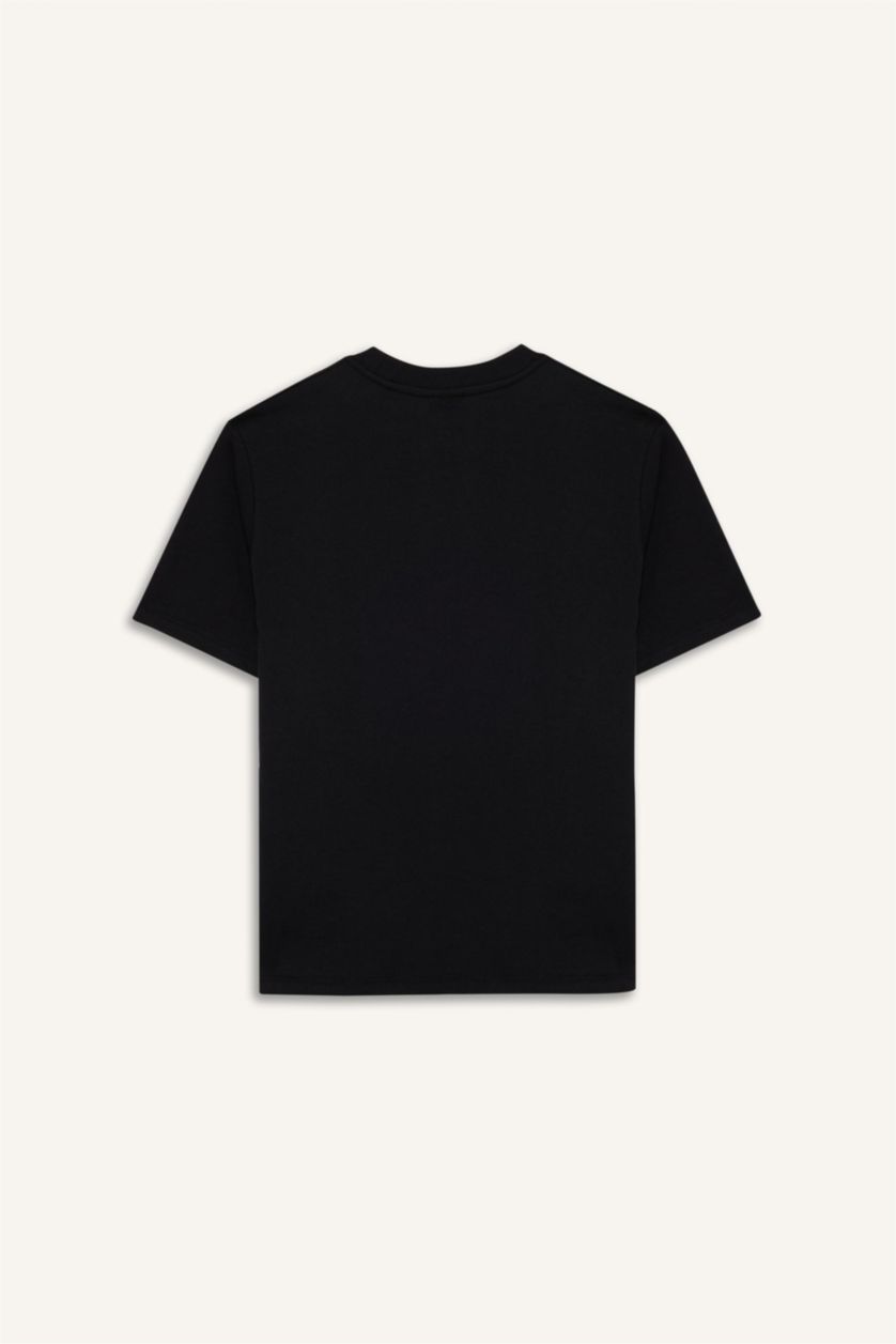 Boys & Teens Black Boy New Regular Fit Crew Neck Short Sleeve T-Shirt