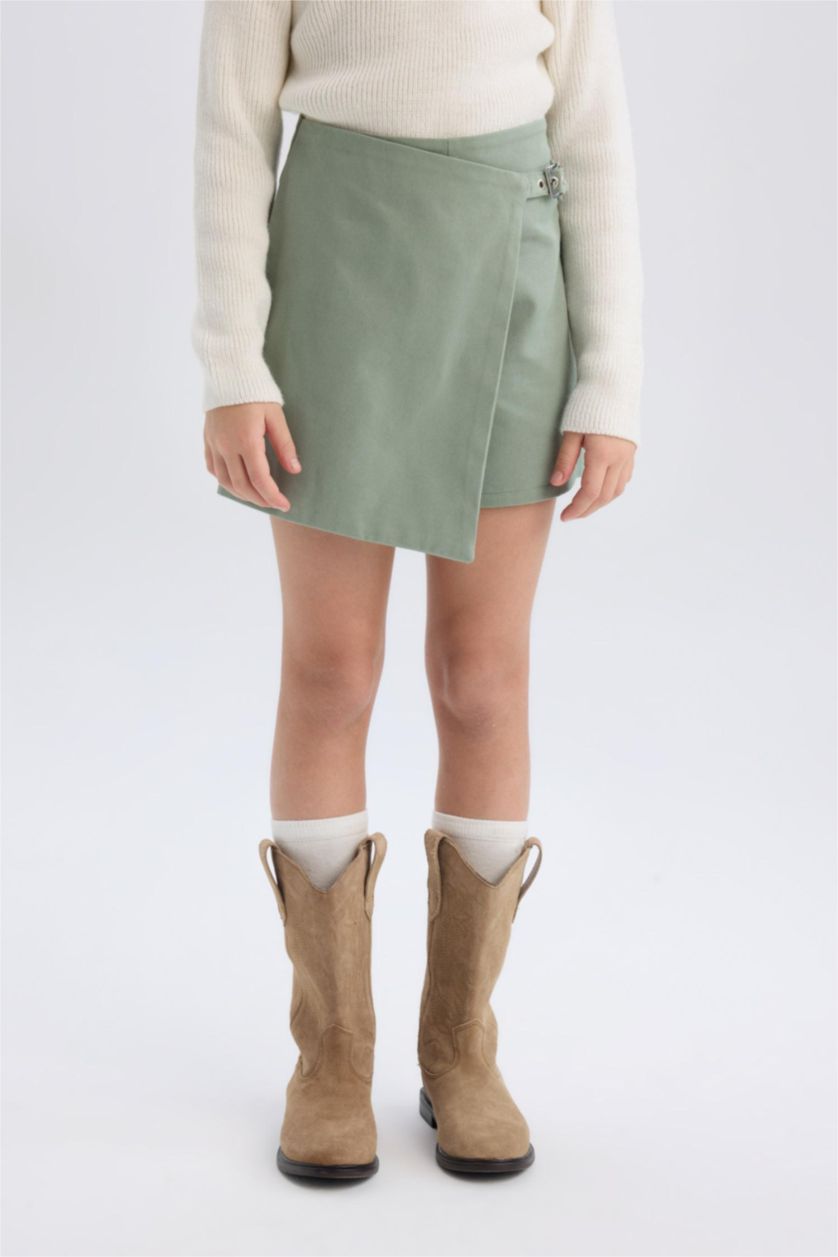 Girls & Teens Light Green Girl Gabardine Short Skort