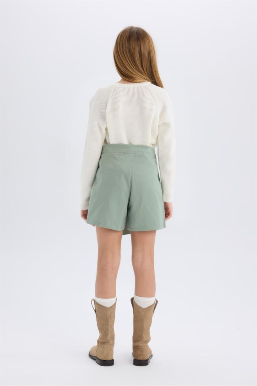 Girls & Teens Light Green Girl Gabardine Short Skort
