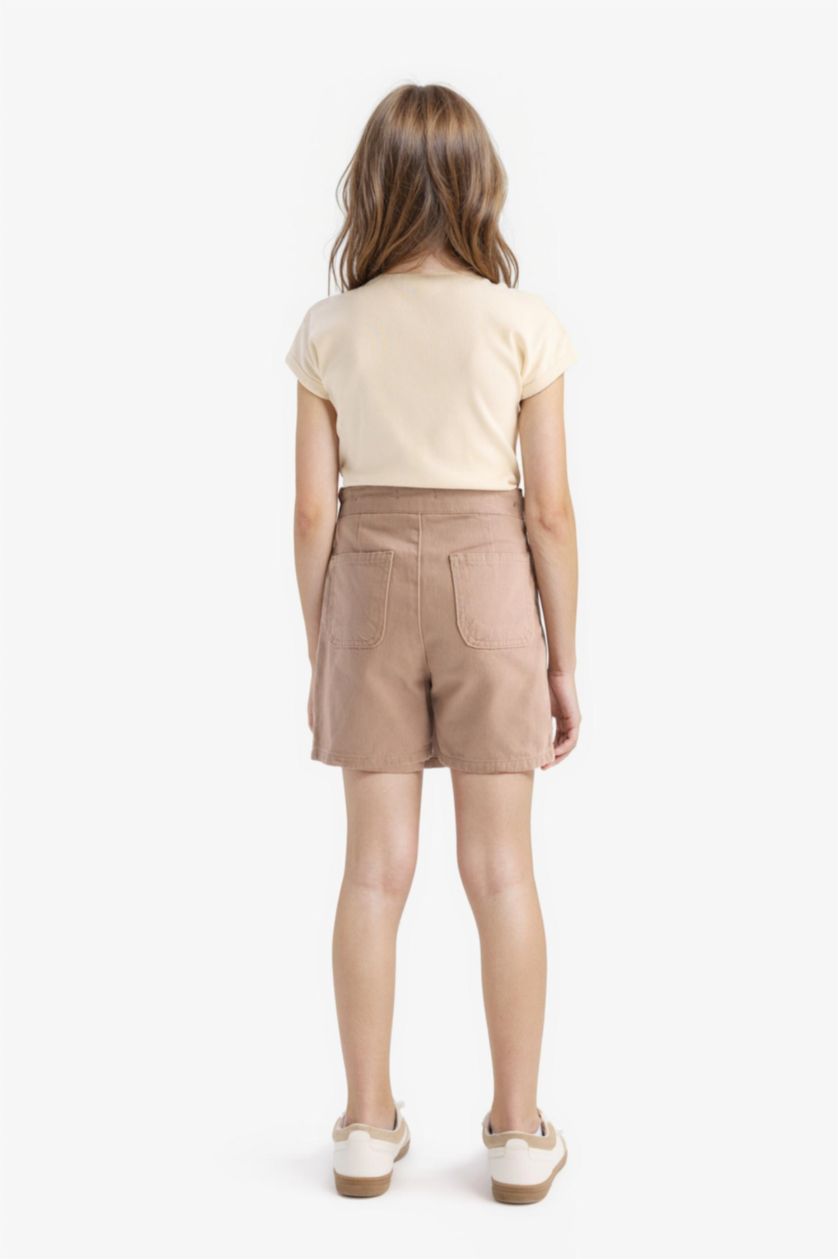 Kız Çocuk - Genç Kız Vizon Gabardin Şort Etek Kız Çocuk