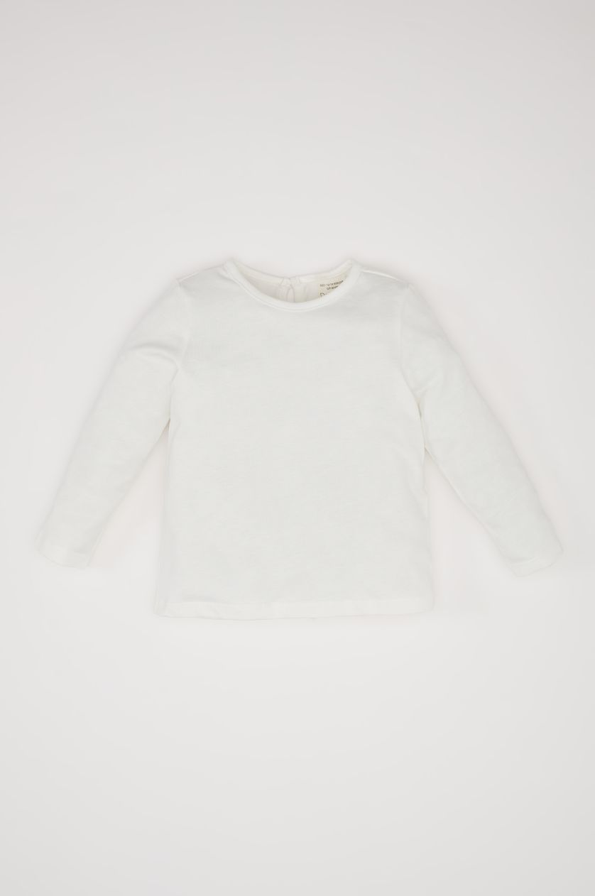 Kız Bebek Pembe 2'li Takım Uzun Kollu Üst Askılı Salopet Elbise Kız Bebek