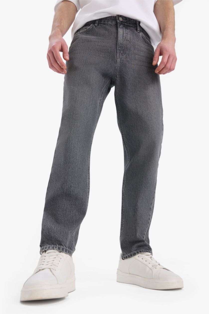 Men Grey 90’S Slim Fit Trousers