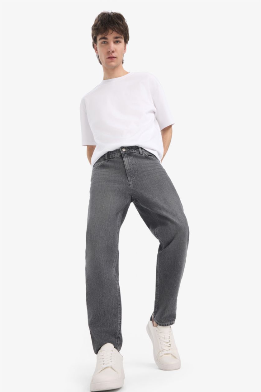 Men Grey 90’S Slim Fit Trousers