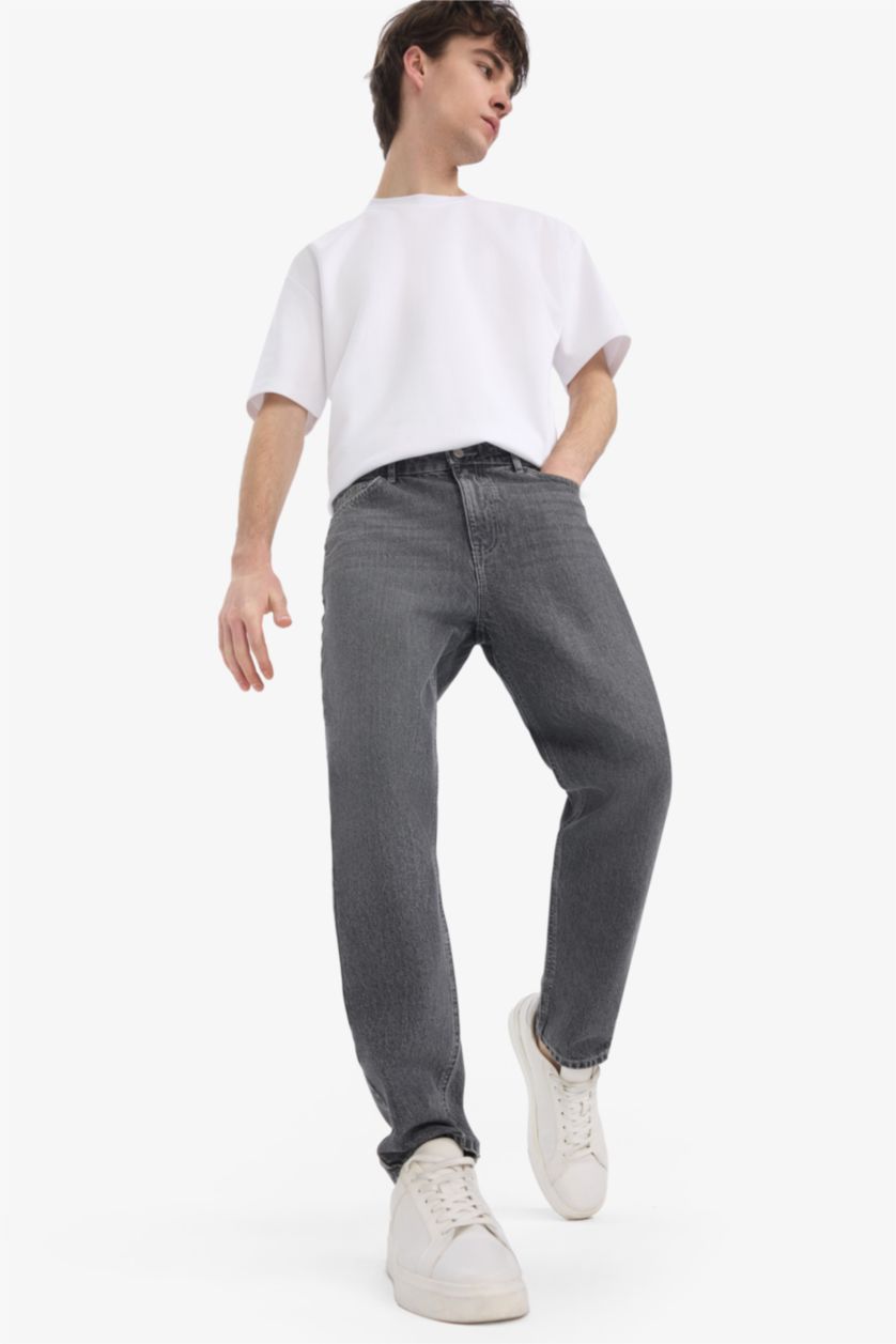 Men Grey 90’S Slim Fit Trousers