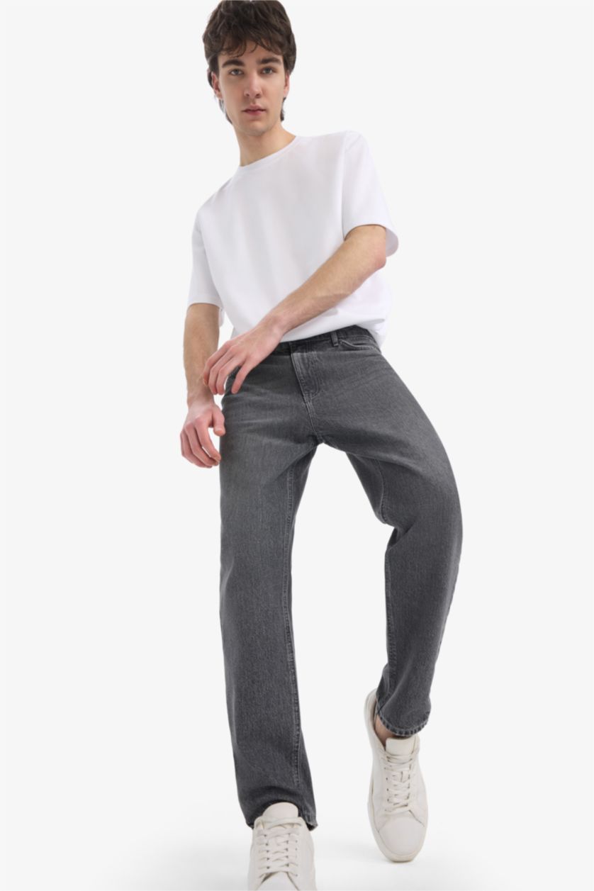 Men Grey 90’S Slim Fit Trousers