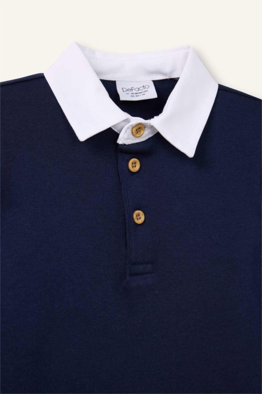 Baby Boy NAVY Baby Boy Regular Fit Shirt Collar T-Shirt