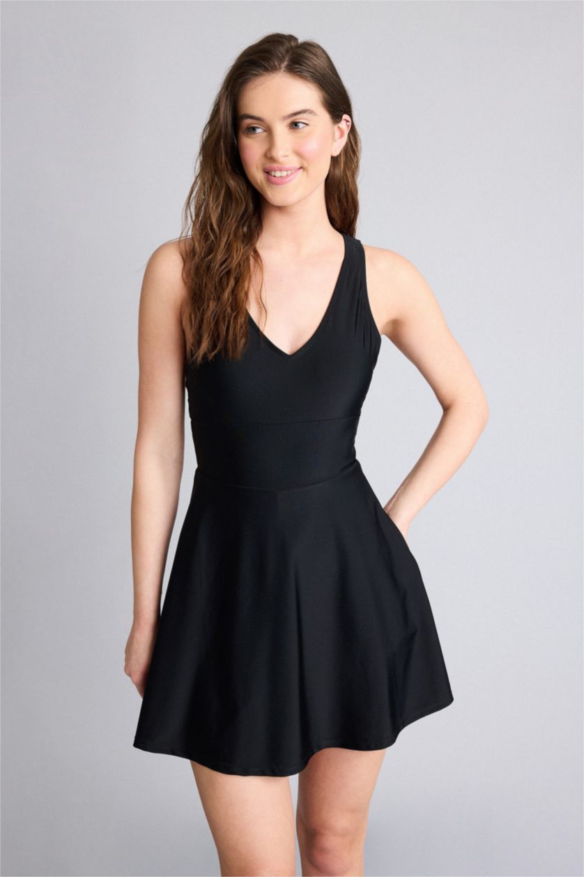 Woman Black Swimsuit