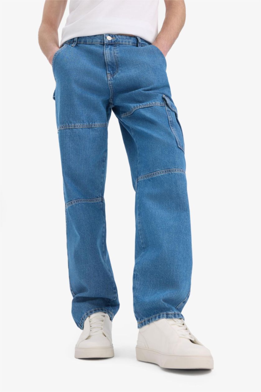 MAN Blue Relax Fit Straight Leg Jeans