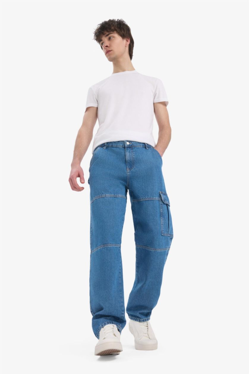 MAN Blue Relax Fit Straight Leg Jeans