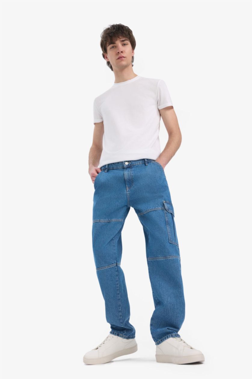 MAN Blue Relax Fit Straight Leg Jeans