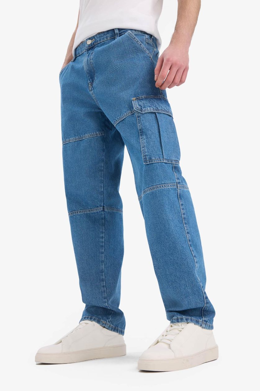 MAN Blue Relax Fit Straight Leg Jeans