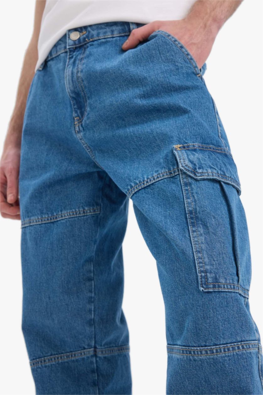 MAN Blue Relax Fit Straight Leg Jeans