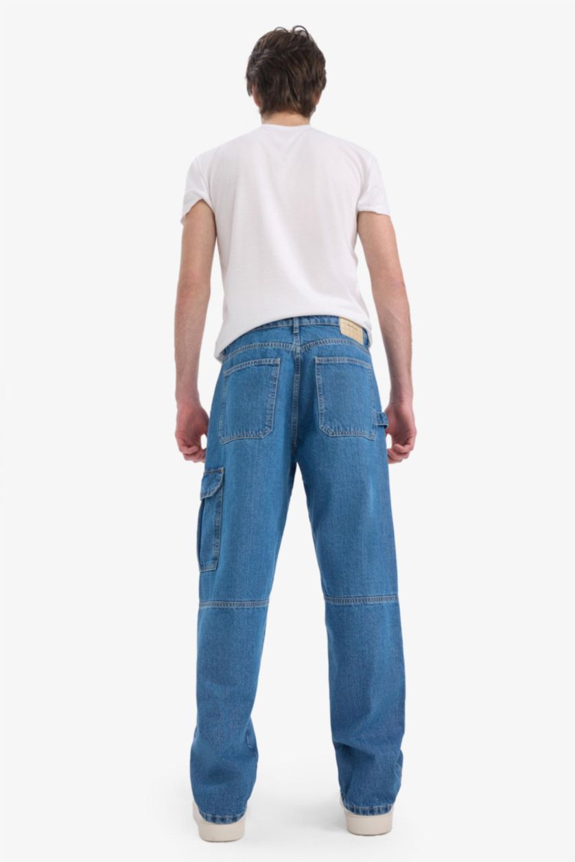 MAN Blue Relax Fit Straight Leg Jeans