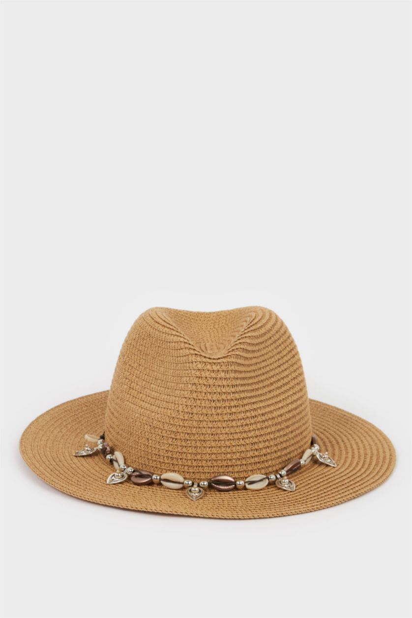 Kadın Açık Kahve Kadın Hasır Şapka