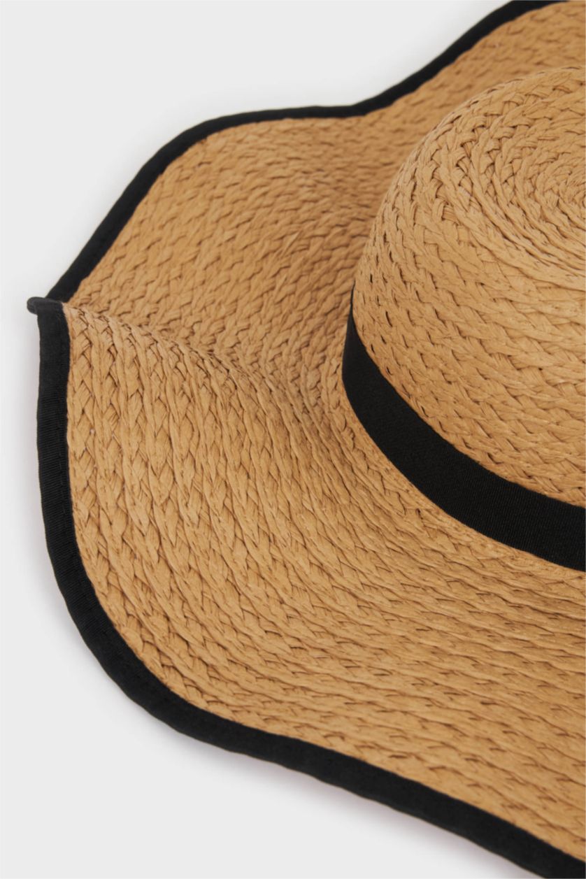 Kadın Açık Kahve Kadın Hasır Şapka