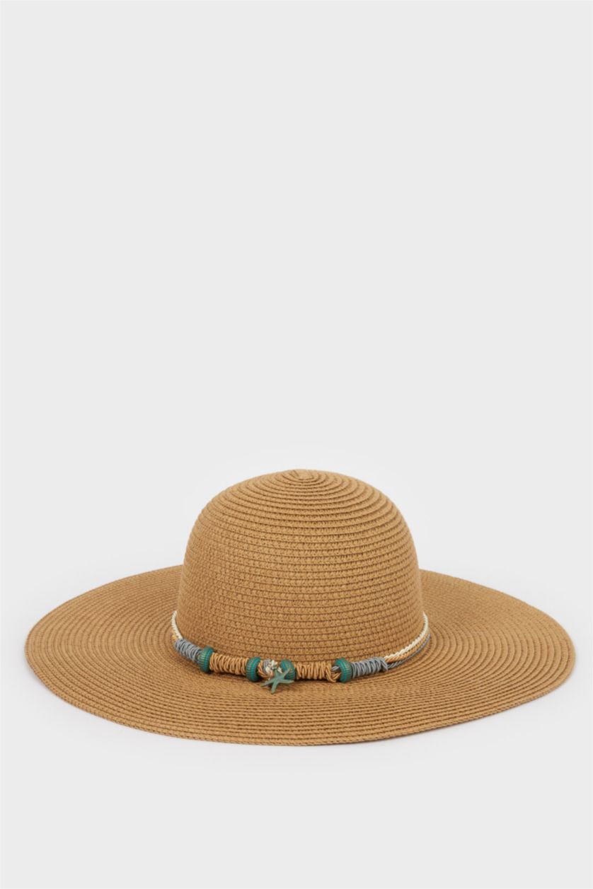 Kadın Açık Kahve Kadın Hasır Şapka